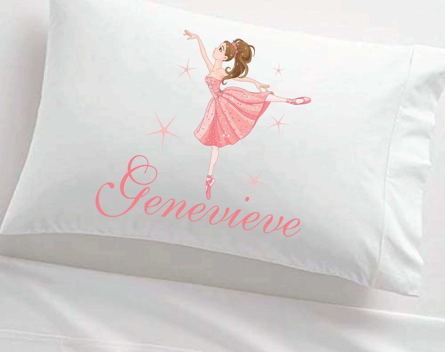 Dancing Ballerina Personalized Kid's Pillowcase