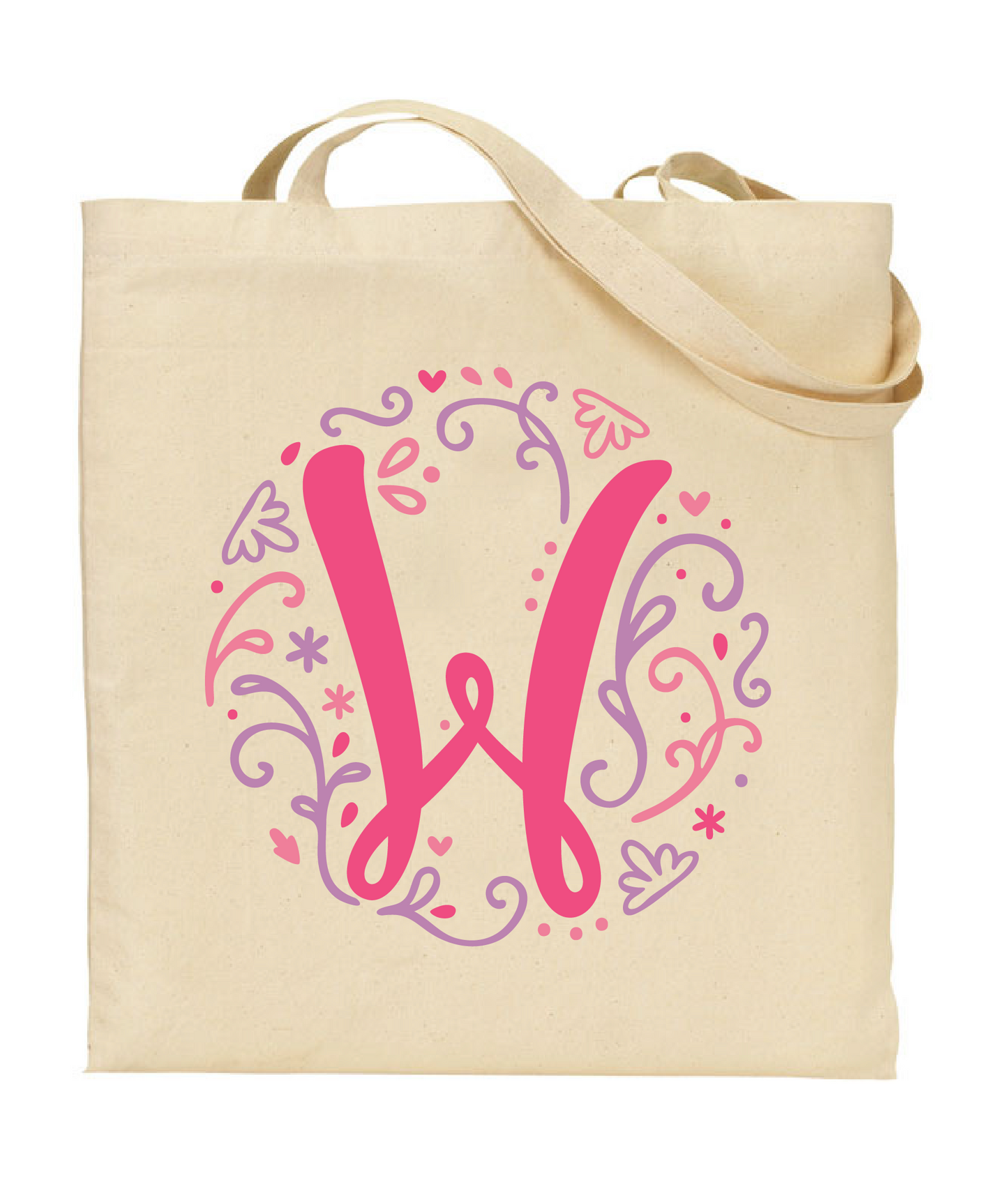 Whimsical Monogram Tote Bag