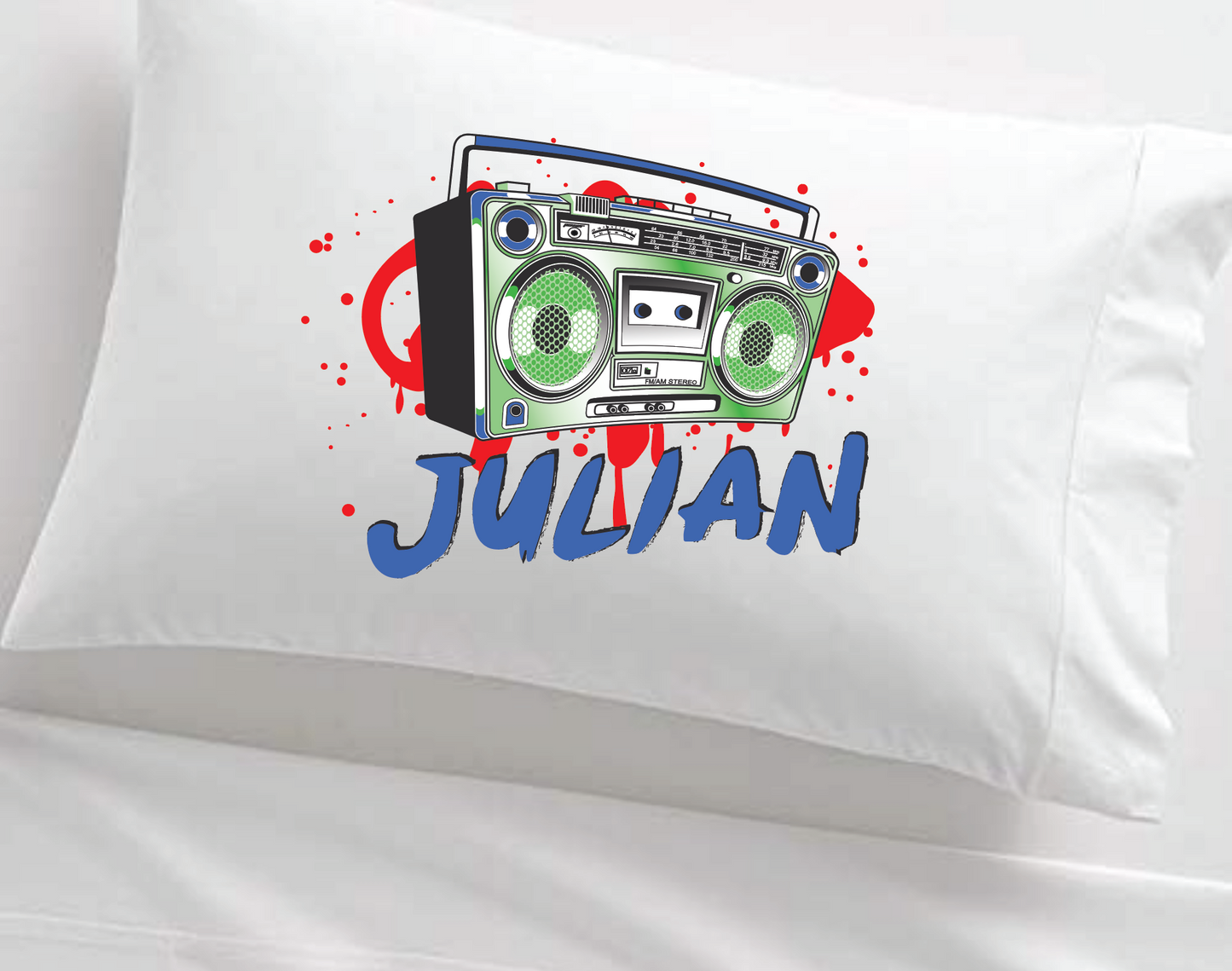 Personalized Hip-hop Boom Box Kid's Pillowcase