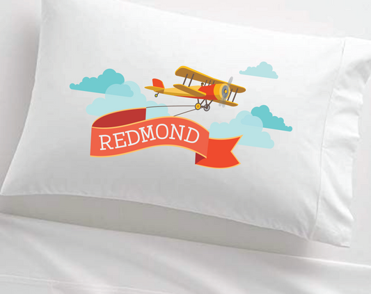 Personalized Airplane Pillowcase