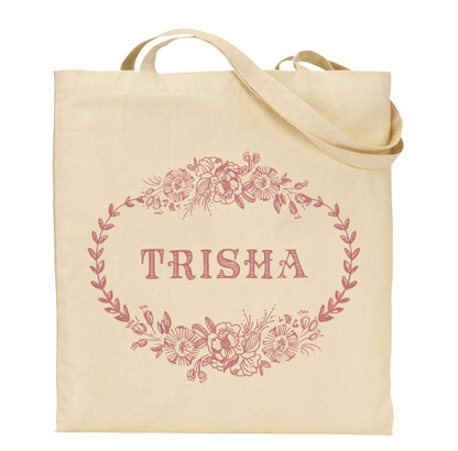 Vintage Pen & Ink Personalized Tote Bag