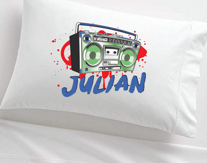 Personalized Hip-hop Boom Box Kid's Pillowcase