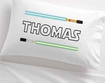 Personalized Light Saber Kid's Pillowcase