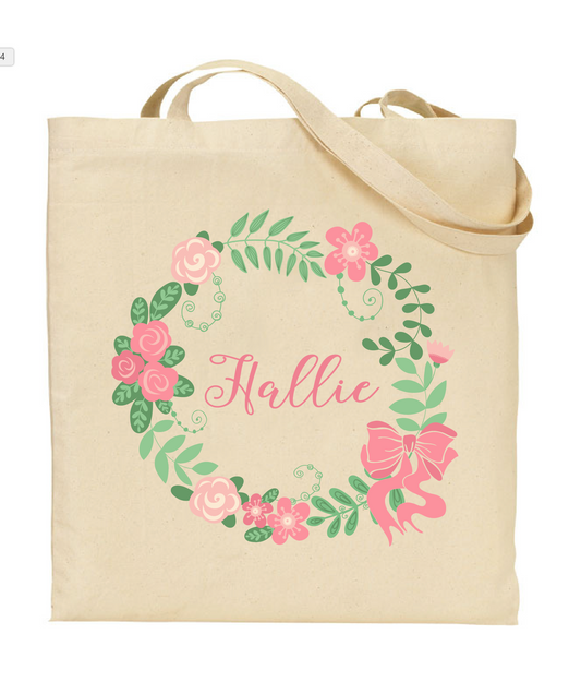 Sweet Pink Personalized Tote Bag