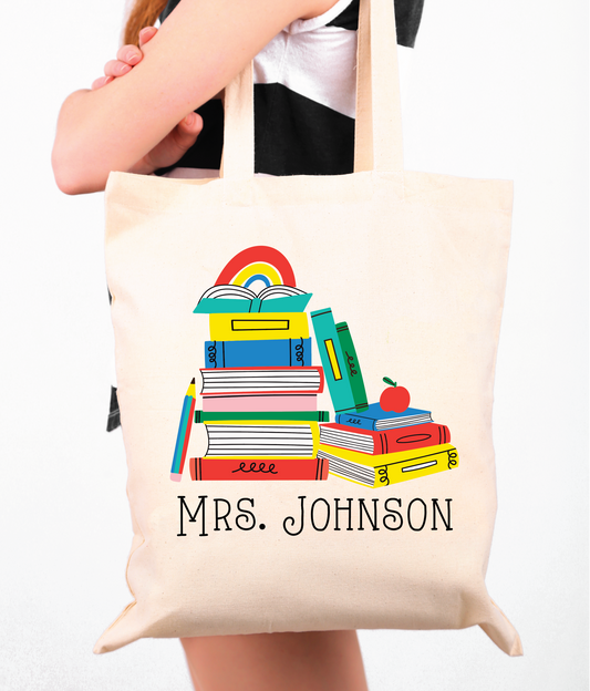 Personalized Teacher Tote Bag Custom Teacher Gift