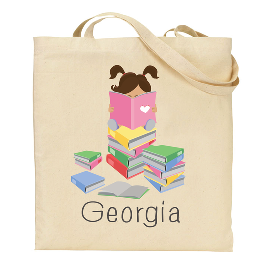 Personalized Little Reader Tote Bag