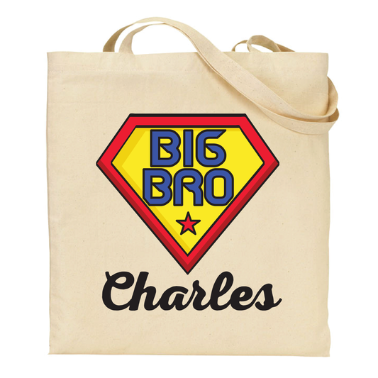 Big Superhero Bro Personalized Children's Tote Bag